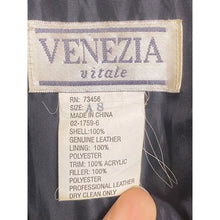 Load image into Gallery viewer, Vintage Venezia Vitale Leather Trench Coat Womens 3XL Full Zip Draw String Black
