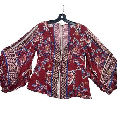 Altar'd State Shirt Womens Large Boho Hippie Festival Fairycore Bloomcore