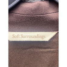 Load image into Gallery viewer, Soft Surroundings Blouse Womens Medium Brown Flowy Mature Button Down Academia
