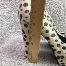 Load image into Gallery viewer, Dalmation Print Platform Stiletto Heels Womens 9M Hair Spots

