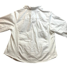 Load image into Gallery viewer, Zac &amp; Rachel Blouse Womens 3XL White Tuxedo Pleated Preppy Career Festival
