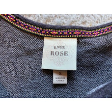 Load image into Gallery viewer, Knox Rose Shirt Womens Small Embroidered Sweatshirt Pullover Bloomcore Grunge
