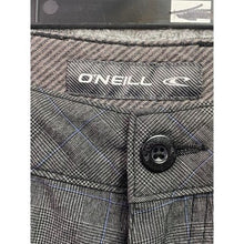 Load image into Gallery viewer, O'Neill Shorts Mens 38 Gray Plaid Hybrid Golf Performance Outdoors Athleiure
