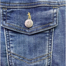 Load image into Gallery viewer, Lee Riders Jacket  Womens Extra Small Denim Classic Trucker Button Front Street
