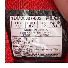 Load image into Gallery viewer, Fila Shoes Mens 13 Red Lifestyle Running Athletic Athleisure Everyday

