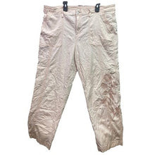 Load image into Gallery viewer, Chicos Pants Womens 14R Embroidered Floral Crop Capri Travel Costal Beachy
