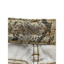 Load image into Gallery viewer, Grace in LA Pants Womens 30 Snakeskin Jeans Gold Metallic Stretch Festival
