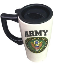 Load image into Gallery viewer, US Army Mug 18oz Ceramic Travel Lid Handle Coffee Cup NIB
