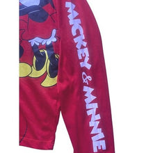 Load image into Gallery viewer, Mickey &amp; Minnie Mouse Shirt Womens Extra Large AOP Spell Out Sleeve Hit Cropped
