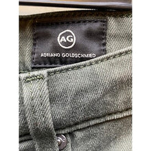 Load image into Gallery viewer, AG Adriano Goldschmied Jeans Womens 26R The Legging Ankle Olive Green Frayed Hem
