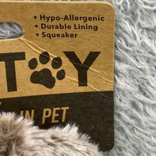 Load image into Gallery viewer, Beaver Dog Toy Metropawlin Pet 8 Inch Crinkle Corduroy Tail  Plush Squeaker
