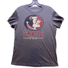 Load image into Gallery viewer, FSU Seminoles Shirt Mens Small Gray Spell Out Athletic Athleisure Academia
