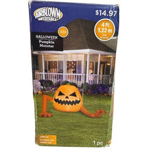 Load image into Gallery viewer, Airblown Inflatable Halloween Pumpkin Monster LED 4 ft Wide Indoor Outdoor Use
