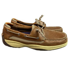 Load image into Gallery viewer, Sperry Top-Sider Loafers Mens 11M Tan Leather Boat Shoes Preppy Career Everyday
