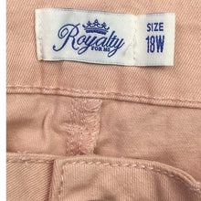 Load image into Gallery viewer, Royalty For Me Shorts Womens 18W Peach Bermuda Denim Stretch Travel Vacation
