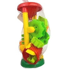 Load image into Gallery viewer, Beach Toys Sand Water Play Set Funnel Wheels Bucket Shovel Rake Mold Fun Kids 3+
