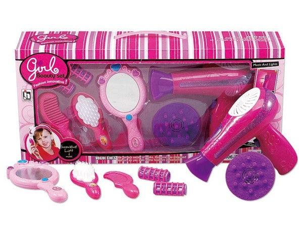 Beauty Salon Fashion Play Set With Hairdryer, Mirror, And Accessories  (available for purchase in increments of 1)