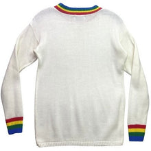 Load image into Gallery viewer, Boohoo Sweater Womens Medium Rainbow Preppy Academia Career Office Streetwear
