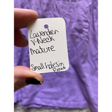 Load image into Gallery viewer, Life is Good Shirt Womens Extra Large Mature Football Long Sleeve VNeck Lavender
