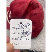 Load image into Gallery viewer, Tired Hat Red Adjustable Spell Out Skeleton Bones OSFA
