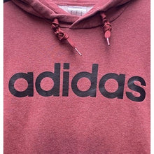 Load image into Gallery viewer, Adidas Hoodie Mens Medium Maroon Spell Out Sweatshirt Pullover Athleisure

