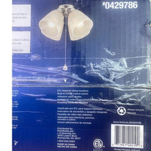 Load image into Gallery viewer, Harbor Breeze Ceiling Fan Light Kit Brushed Nickel Finish Alabaster Glass Shades
