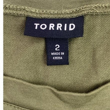 Load image into Gallery viewer, Torrid Shirt Dress Womens 2 Cold Shoulder Grunge Ruffle Gorpcore Streetwear
