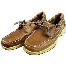 Load image into Gallery viewer, Sperry Top-Sider Loafers Mens 11M Tan Leather Boat Shoes Preppy Career Everyday
