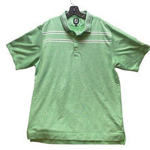 Load image into Gallery viewer, FootJoy Polo Shirt Mens Large Green Heathered Performance Embroidery Methodist U
