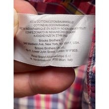 Load image into Gallery viewer, Brooks Brothers Shirt Mens Extra Large Plaid Button Down Short Sleeve Casual
