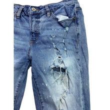 Load image into Gallery viewer, KanCan Jeans Womens 7/27 Distressed Thrashed Splatter Grunge Streetwear
