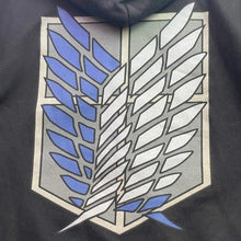 Load image into Gallery viewer, Anime Attack on Titan Sweatshirt Mens Medium Hooded Full Zip Grunge Streetwear
