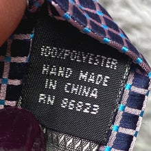 Load image into Gallery viewer, Alexander Julian Colours Necktie Mens Purple Geometric Career
