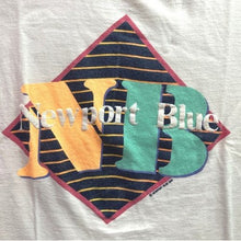 Load image into Gallery viewer, Vintage Newport Blue Shirt Mens Medium 1987 Single Stitch Spell Out Beachy Sail
