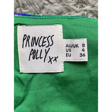 Load image into Gallery viewer, Princess Polly Dress Womens 4 Cutout Back Striped Bodycon Green Rainbow
