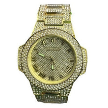 Load image into Gallery viewer, Techno King Watch Mens Iced Hip Hop Crystals Stainless Steel Water Resistant
