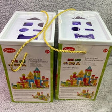 Load image into Gallery viewer, Onshine Municipal Transportation Wooden Blocks 100 Pcs Building Toy for Kids 3+
