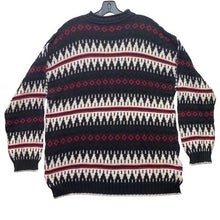 Load image into Gallery viewer, Vintage Jantzen Sweater Mens Large Aztec Holiday AOP Pull Over Career Preppy
