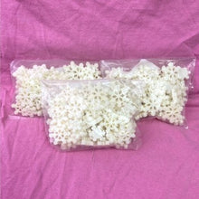 Load image into Gallery viewer, 3 Packs White Glitter Resin Snowflake Charms for Crafts and Decorations
