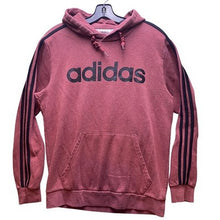 Load image into Gallery viewer, Adidas Hoodie Mens Medium Maroon Spell Out Sweatshirt Pullover Athleisure
