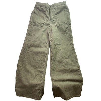 ANA Pants Womens 12 Wide Leg Khaki High Waist Career Everyday Streetwear