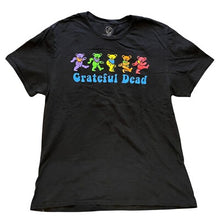 Load image into Gallery viewer, Y2K Grateful Dead Shirt Womens Large Rainbow Bears Spell Out Logo Black 2001
