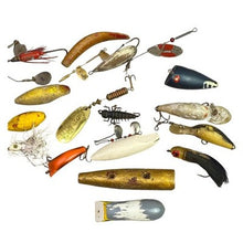 Load image into Gallery viewer, Vintage Fishing Lures Lot Antique Fishing Tackle Collection Antique Wooden
