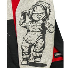 Load image into Gallery viewer, Chucky Hoodie Mens 3XL Colorblock AOP Grunge Streetwear Spell Out Horror
