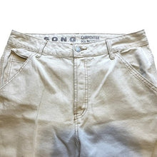 Load image into Gallery viewer, S.O.N.G. Jeans Womens 31/31 White Carpenter 90s Boyfriend High Rise Gorpcore
