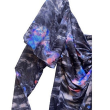 Load image into Gallery viewer, Scarlet Darkness Blouse Womens XL Whimsygoth Floral Mesh Top Ruched Puff Sleeves
