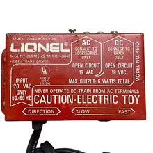 Load image into Gallery viewer, Lionel 4550 Hobby Transformer AC DC Connect Electric Toy Train Accessory
