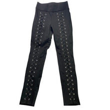 Load image into Gallery viewer, Ci Sono Pants Womens Medium Black Lace Up Gothcore Punk Rock Streetwear Pull On
