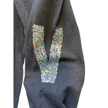 Load image into Gallery viewer, Victoria's Secret Hoodie Jogger Set Bling Spell Out Sequins Athleisure Gray
