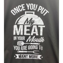 Load image into Gallery viewer, Meat In Your Mouth Shirt Mens Large Grill Spell Out Funny Dad Streetwear
